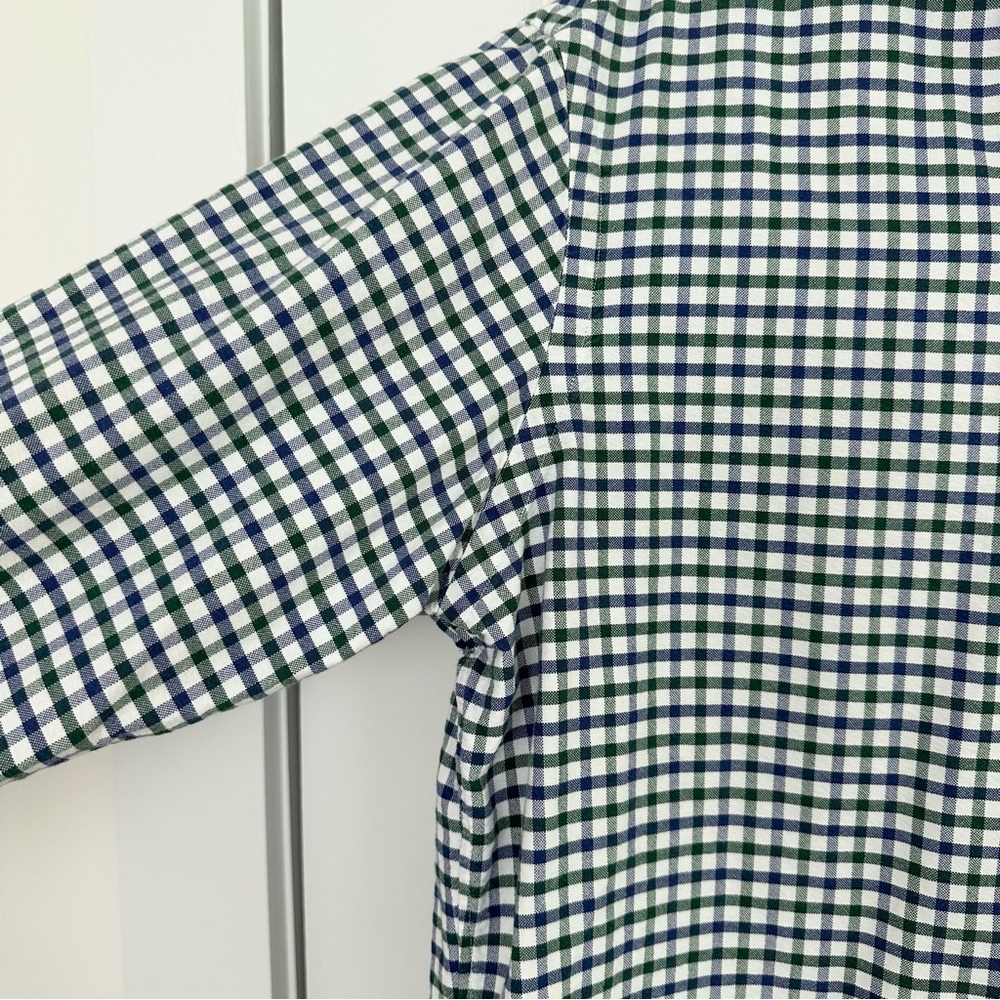 Ralph Lauren Blue, Green & White Checkered Oxford Shirt- Polo Button Down - Picture 8 of 17
